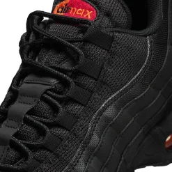 Nike Air Max 95 Black Red Orange< Trainers|Black Trainers