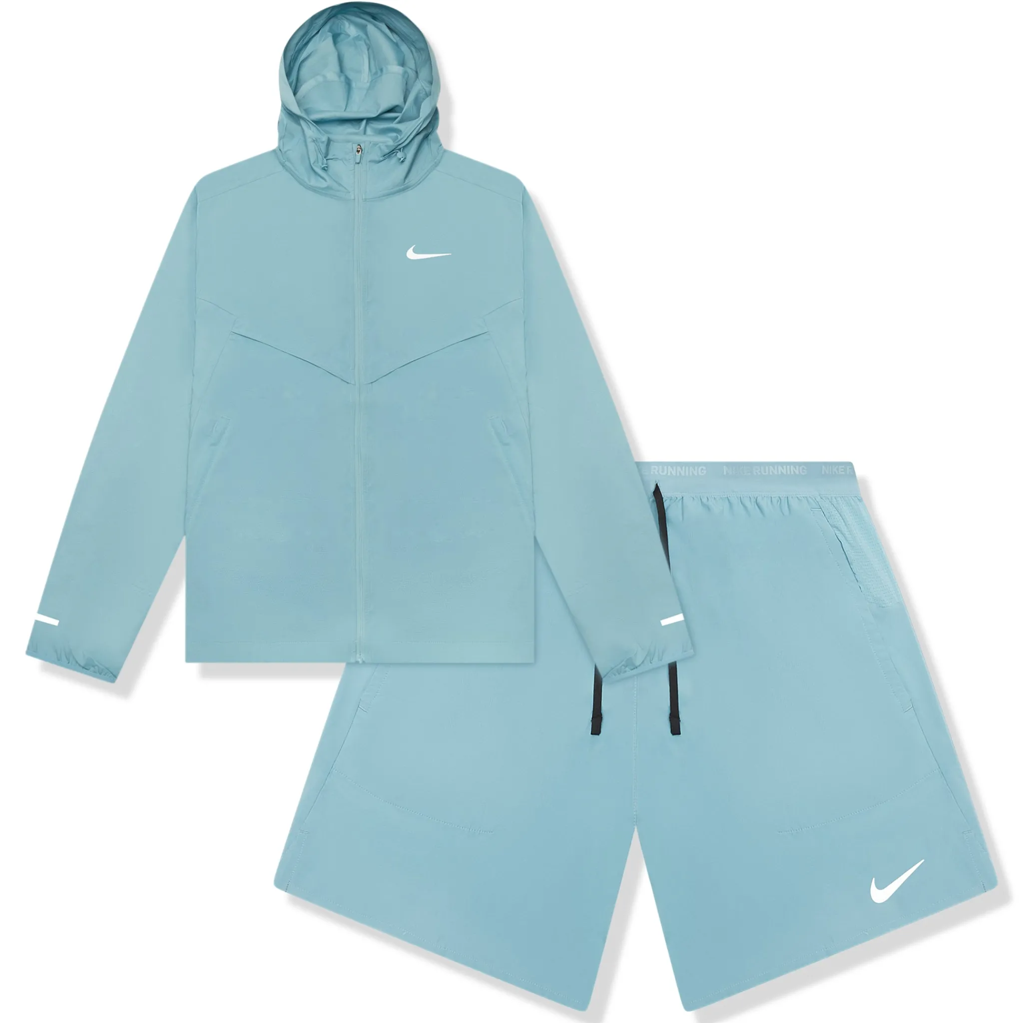 Nike Denim Turquoise Windrunner Jacket & Shorts< Activewear|Shorts