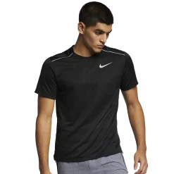 Nike Dri-FIT 1.0 Black Miler Running T Shirt< Activewear|T-shirts