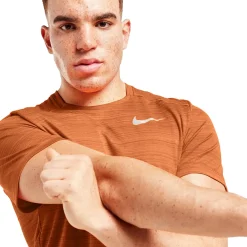 Nike Dri-FIT 1.0 Dark Russet Miler Running T Shirt< Activewear|T-shirts