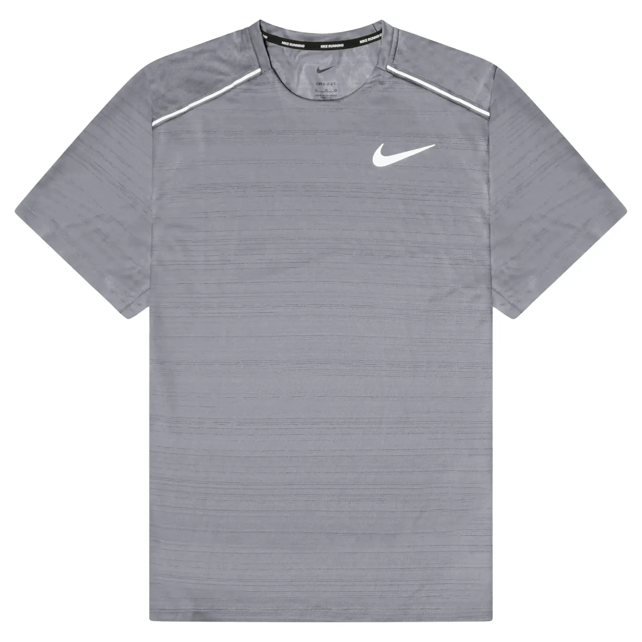 Nike Dri-FIT 1.0 Grey Miler Running T Shirt< Activewear|T-shirts