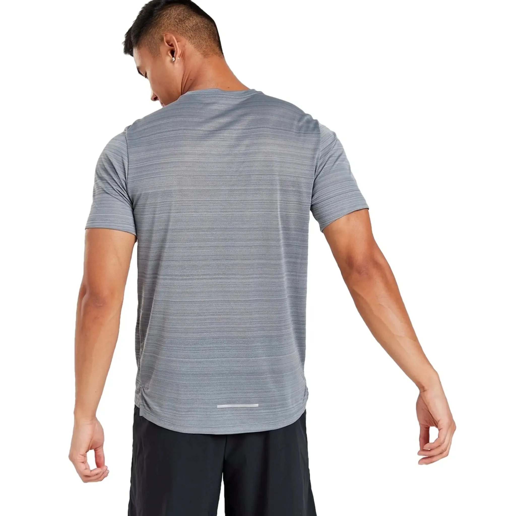 Nike Dri-FIT 1.0 Grey Miler Running T Shirt< Activewear|T-shirts