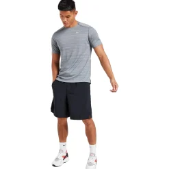 Nike Dri-FIT 1.0 Grey Miler Running T Shirt< Activewear|T-shirts