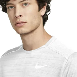 Nike Dri-FIT 1.0 White Miler Running T Shirt< Activewear|T-shirts