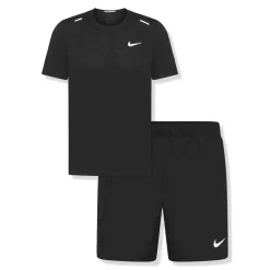 Nike Dri-FIT Black T Shirt & Shorts< Activewear|Shorts