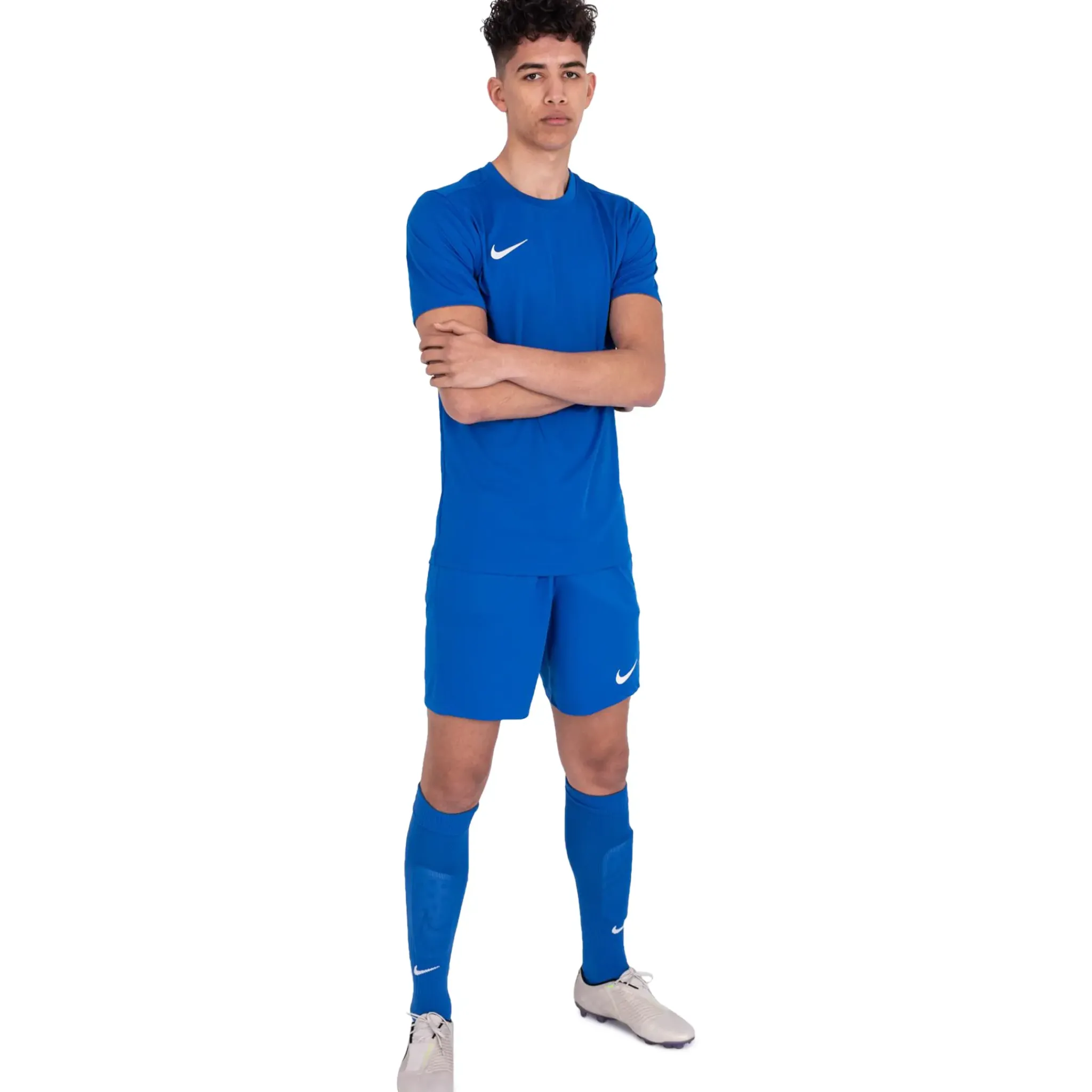 Nike Dri-FIT Park III Royal Blue White T Shirt & Shorts< Activewear|Shorts