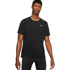 Nike Dri-FIT Rise 365 Black Running T Shirt< Activewear|T-shirts