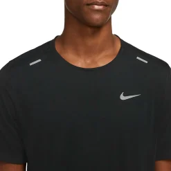 Nike Dri-FIT Rise 365 Black Running T Shirt< Activewear|T-shirts