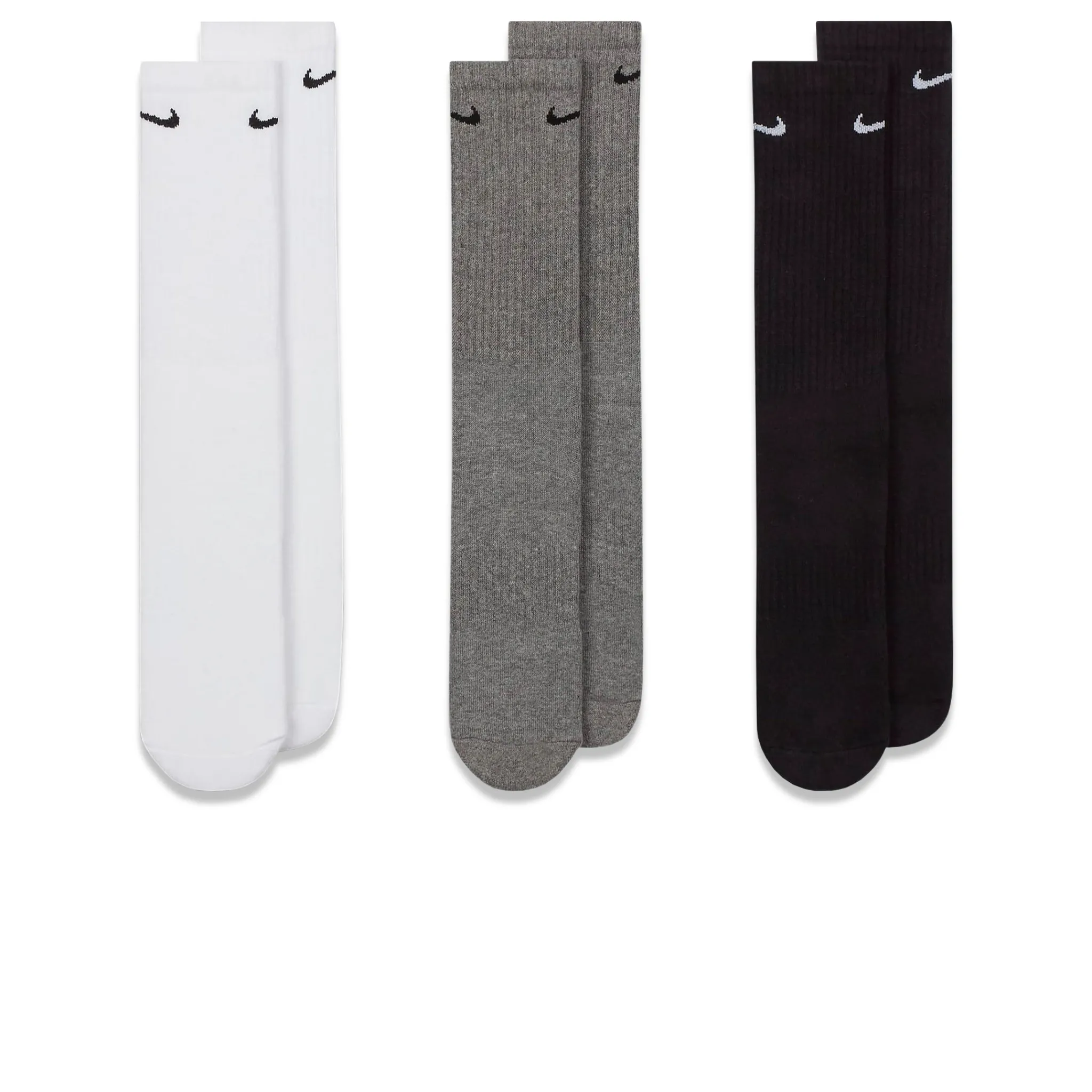 Nike Everyday Cushioned Training Multi Crew Socks - 3 Pairs< Socks