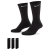 Nike Everyday Cushioned Training Black Crew Socks - 3 Pairs< Socks