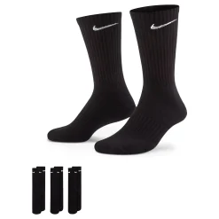 Nike Everyday Cushioned Training Black Crew Socks - 3 Pairs< Socks