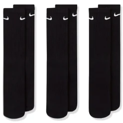 Nike Everyday Cushioned Training Black Crew Socks - 3 Pairs< Socks