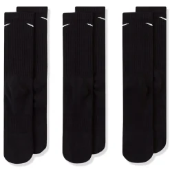 Nike Everyday Cushioned Training Black Crew Socks - 3 Pairs< Socks