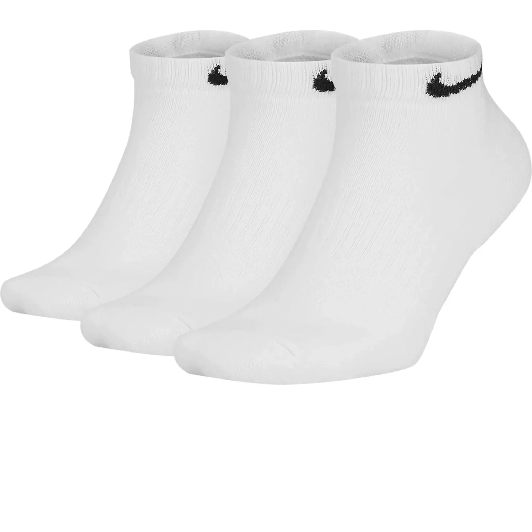 Nike Everyday Cushioned Training Low White Ankle Socks - 3 Pairs< Socks