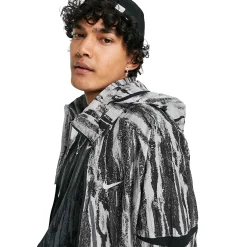 Nike Running Wild Run Zebra Print Grey Windrunner< Activewear|Coats & Jackets