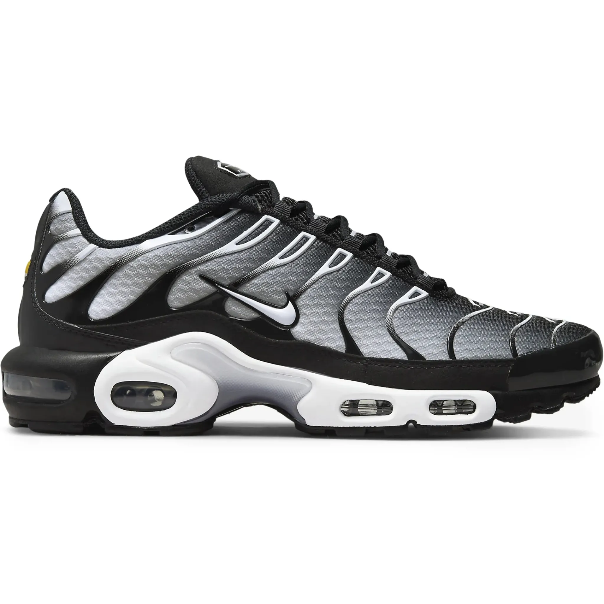 Nike TN Air Max Plus Black Metallic Silver< Black Trainers|Trainers