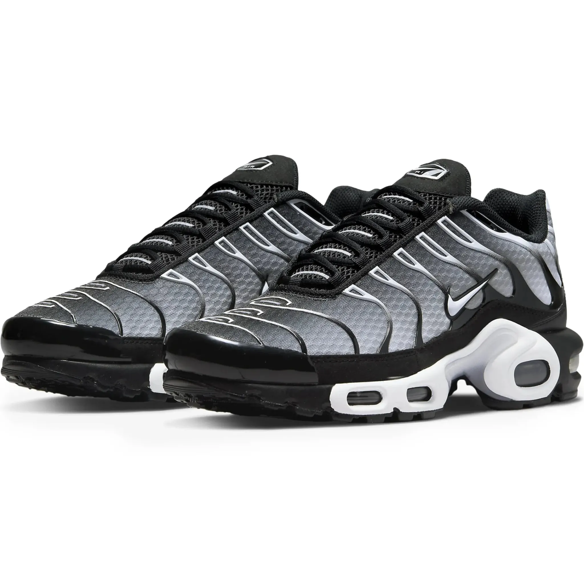 Nike TN Air Max Plus Black Metallic Silver< Black Trainers|Trainers