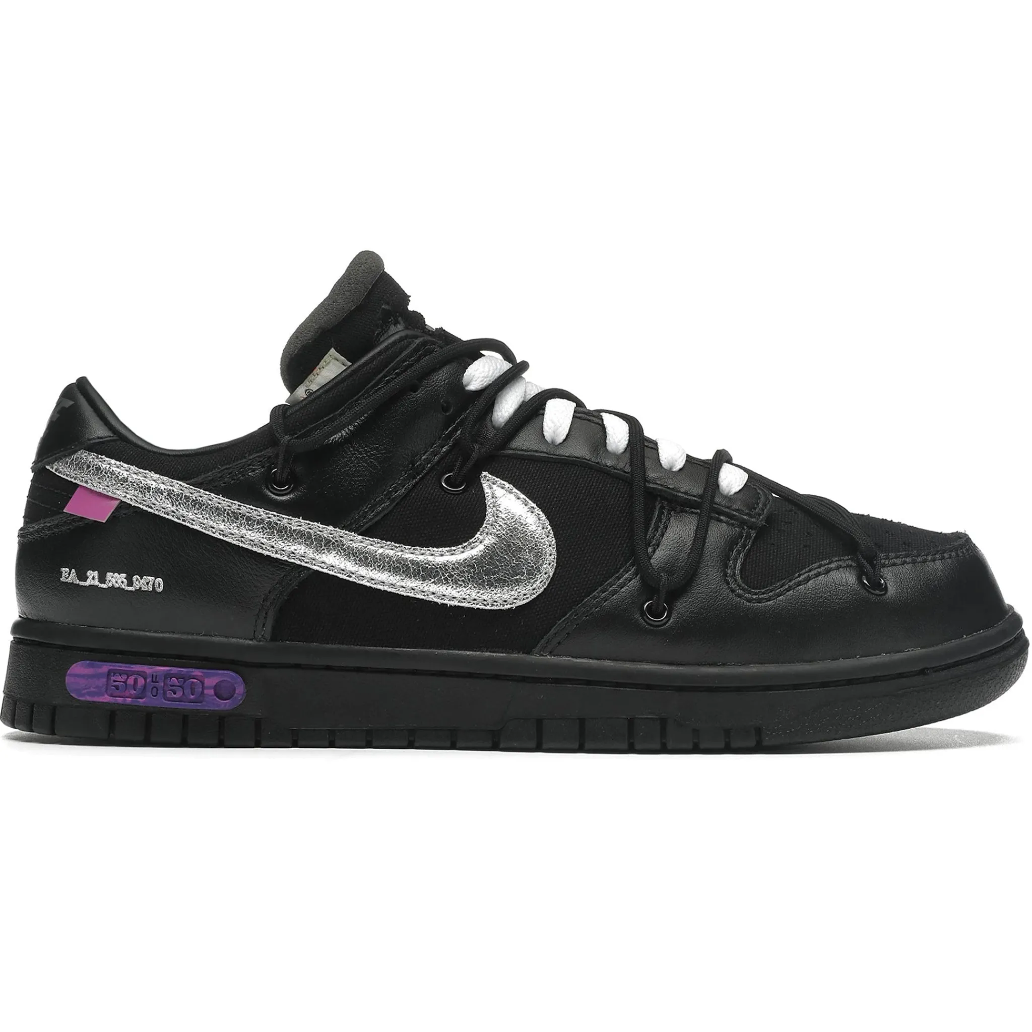 Nike x Off White Dunk Low Lot 50< Trainers|Black Trainers