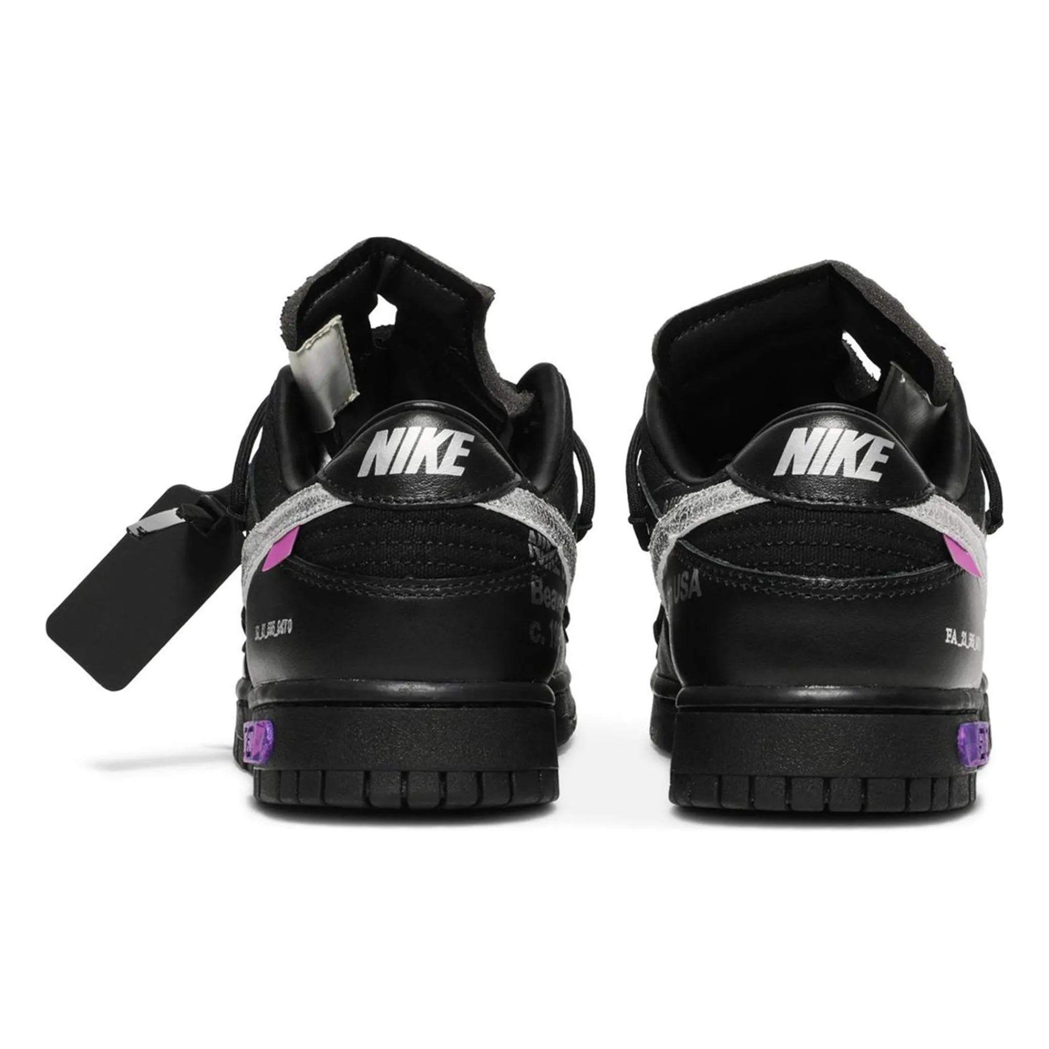 Nike x Off White Dunk Low Lot 50< Trainers|Black Trainers