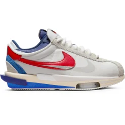 Nike x Sacai Zoom Cortez White University Red Blue< White Trainers|Trainers