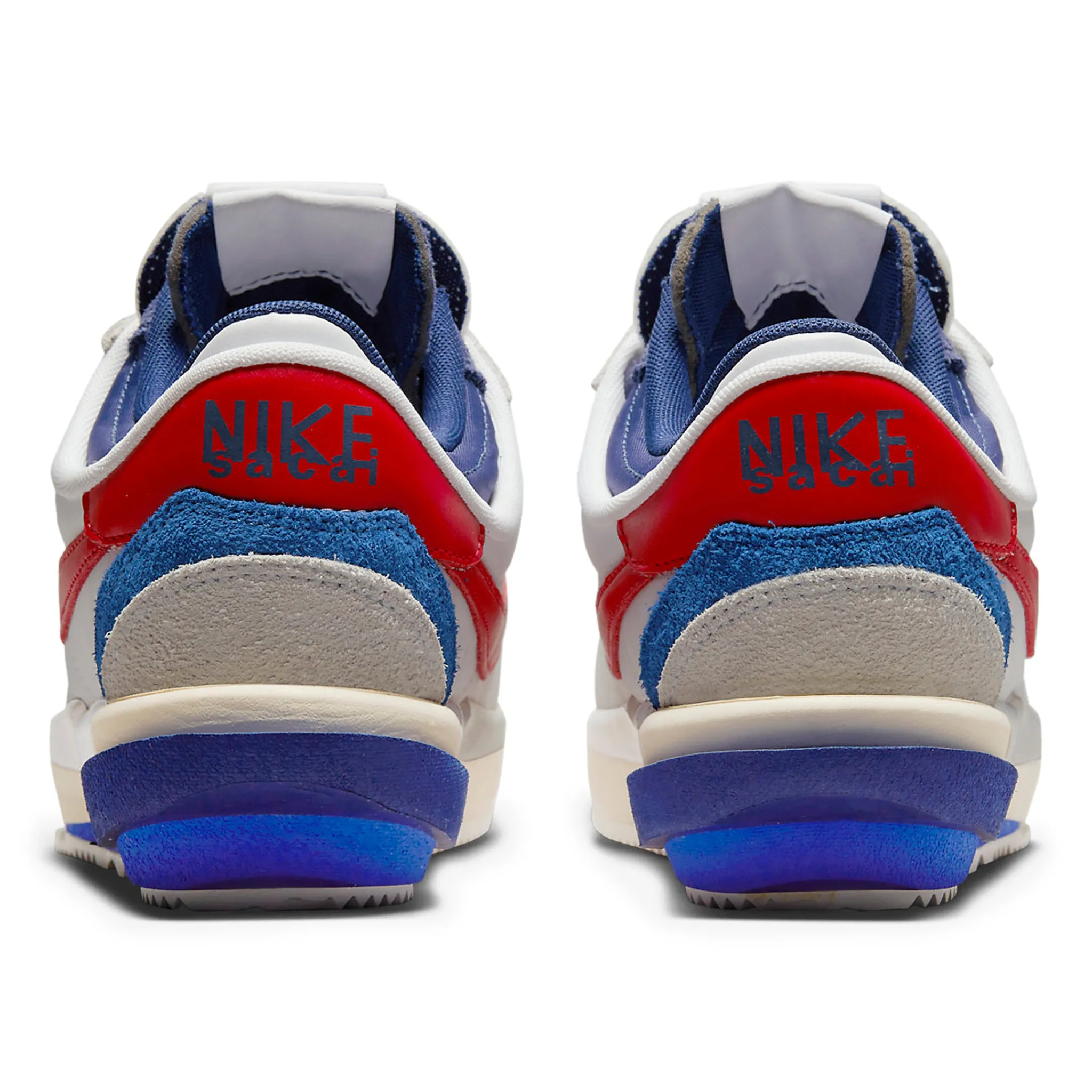 Nike x Sacai Zoom Cortez White University Red Blue< White Trainers|Trainers