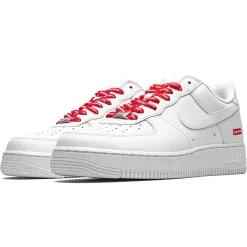 Nike x Supreme Air Force 1 Low White Box Logo< White Trainers|Trainers