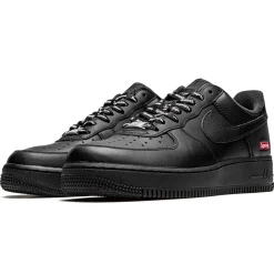 Nike x Supreme Air Force 1 Low Black Box Logo< Black Trainers|Trainers