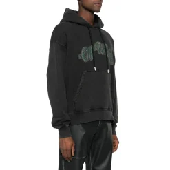 Off-White Bacchus Skate Black Hoodie< Sweatshirts & Hoodies