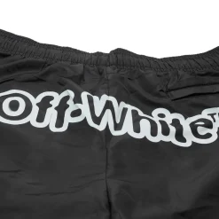 Off-White Blur Logo Print Black Swim Shorts< Shorts|Swimwear