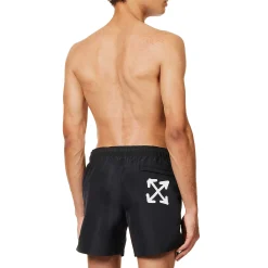 Off-White Carlos Arrows Logo Black Swim Shorts< Swimwear|Shorts
