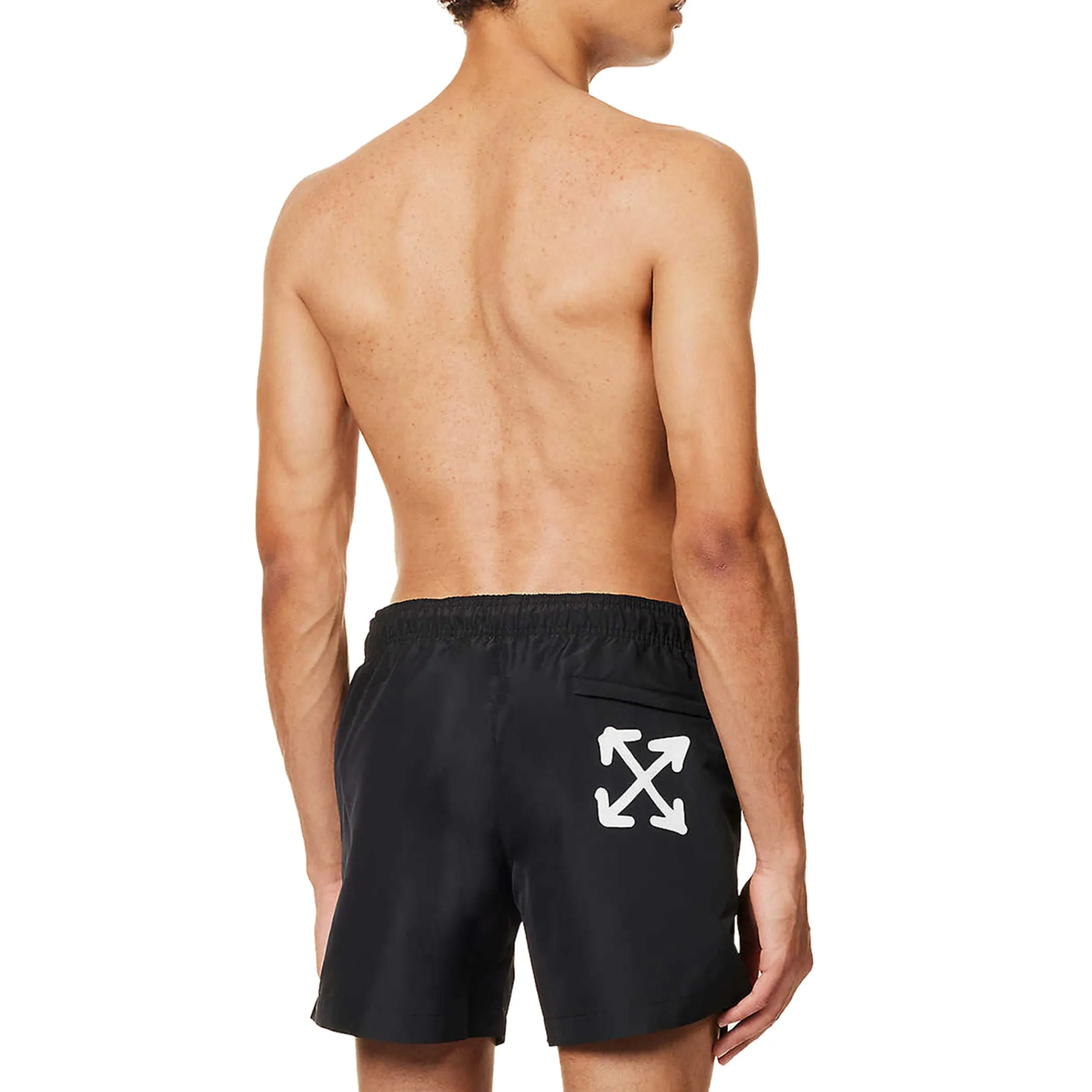 Off-White Carlos Arrows Logo Black Swim Shorts< Swimwear|Shorts