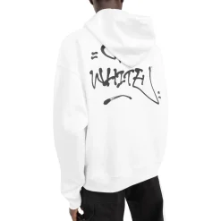 Off-White Graffiti Skate White Orange Hoodie< Sweatshirts & Hoodies