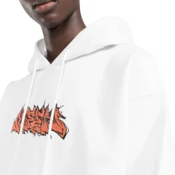 Off-White Graffiti Skate White Orange Hoodie< Sweatshirts & Hoodies
