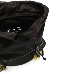 Off-White Industrial Logo Black Yellow Backpack< Backpacks|Bags