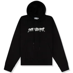 Off-White Marker Graffiti Spray Black Hoodie< Sweatshirts & Hoodies