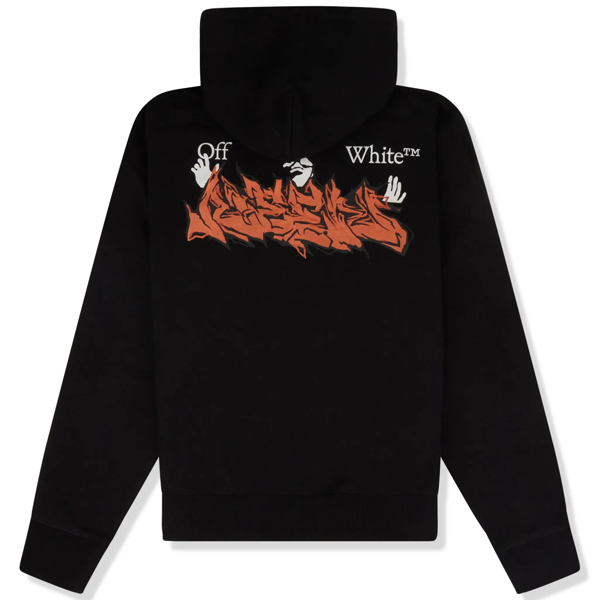 Off-White Marker Graffiti Spray Black Hoodie< Sweatshirts & Hoodies