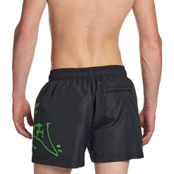 Off-White Neon Logo Print Black Swim Shorts< Swimwear|Shorts