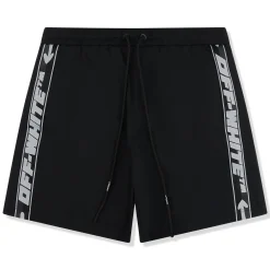Off-White Nylon Tape Black Swim Shorts< Swimwear|Shorts