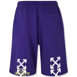 Off-White Opposite Arrows Skate Purple Sweat Shorts< Shorts