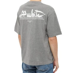 Off-White Paint Script Oversized Skate Grey T Shirt< T-shirts