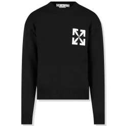 Off-White Single Arrows Black Knit Sweatshirt< Sweatshirts & Hoodies