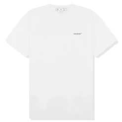 Off-White Waves Diagonals White T Shirt< T-shirts