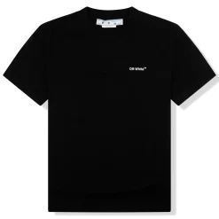 Off-White Waves Diagonals Black T Shirt< T-shirts
