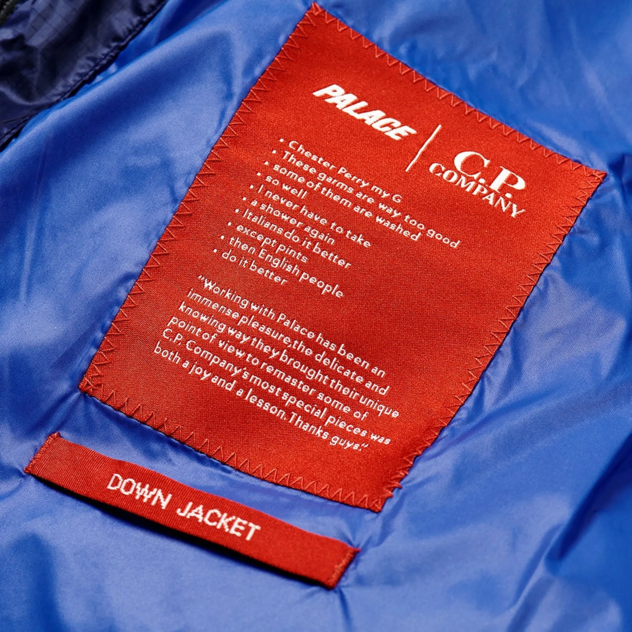 CP Company Palace x Bright Cobalt Puffer Jacket< Coats & Jackets