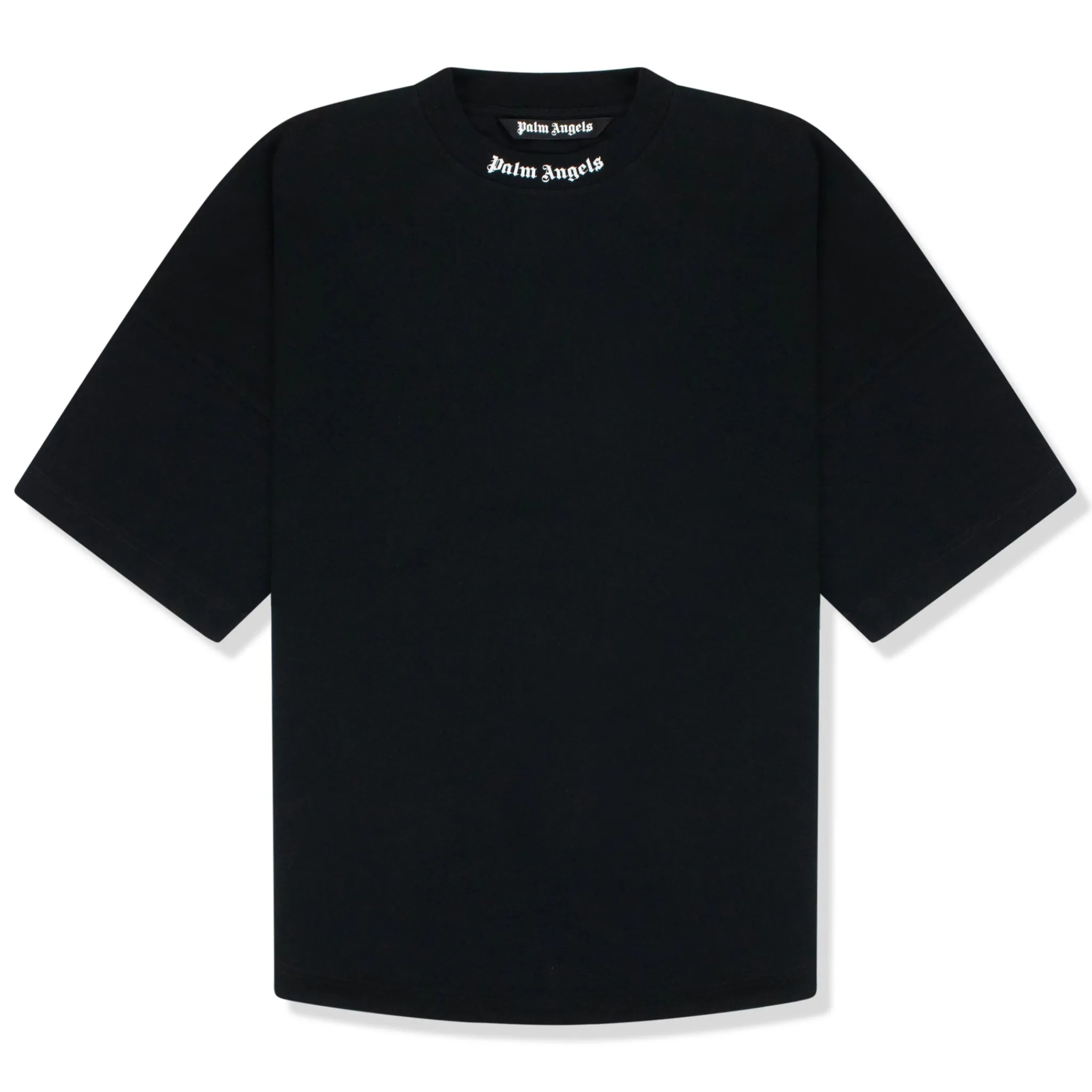 Palm Angels Logo Collar Back Black Oversized T Shirt< T-shirts