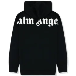 Palm Angels Over The Head Logo Black Hoodie< Sweatshirts & Hoodies