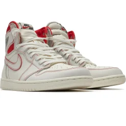 Air Jordan Preloved - 1 Retro High Phantom Gym Red< White Trainers|Trainers