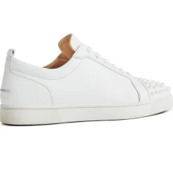 Christian Louboutin Preloved - Louis Junior Spikes Leather White< Designer Trainers
