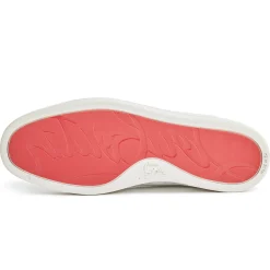 Christian Louboutin Preloved - Louis Junior Spikes Leather White< Designer Trainers