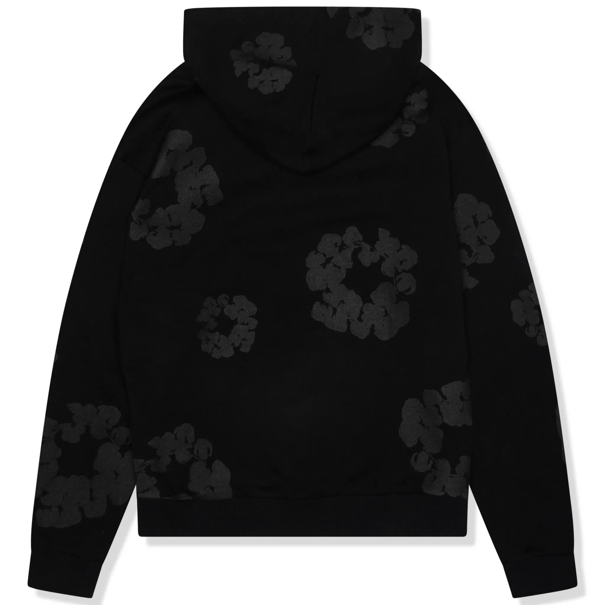 Denim Tears Preloved - Cotton Wreath Black Monochrome Hoodie< Sweatshirts & Hoodies